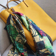 Vintage Silk and Wool Scarf Cloud Pattern 87x87cm & 100x100cm