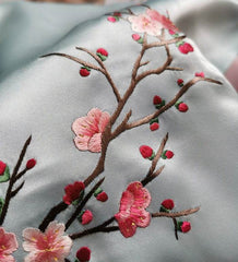 Handmade Su Embroidery 16 Momme Silk Scarf 155x35cm