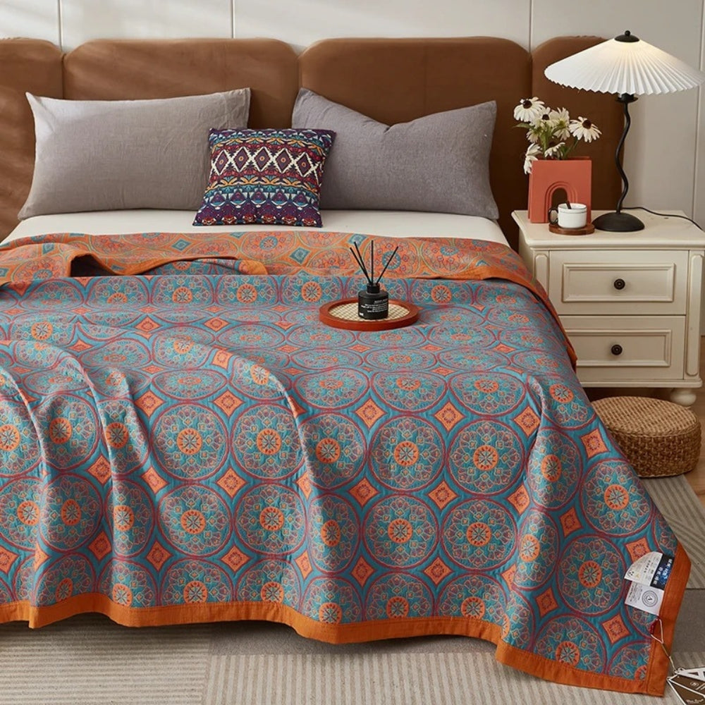Velina Reversible Cotton Summer Blanket