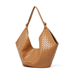 Leather Woven Shoulder Bags Large Tote Bag