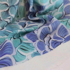 100% Wool Winter Square Scarf Elegant Peony 100x100cm