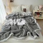 Seraphina Soft Jacquard Rabbit Plush Blanket