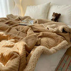 Seraphina Soft Jacquard Rabbit Plush Blanket