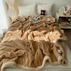Seraphina Soft Jacquard Rabbit Plush Blanket