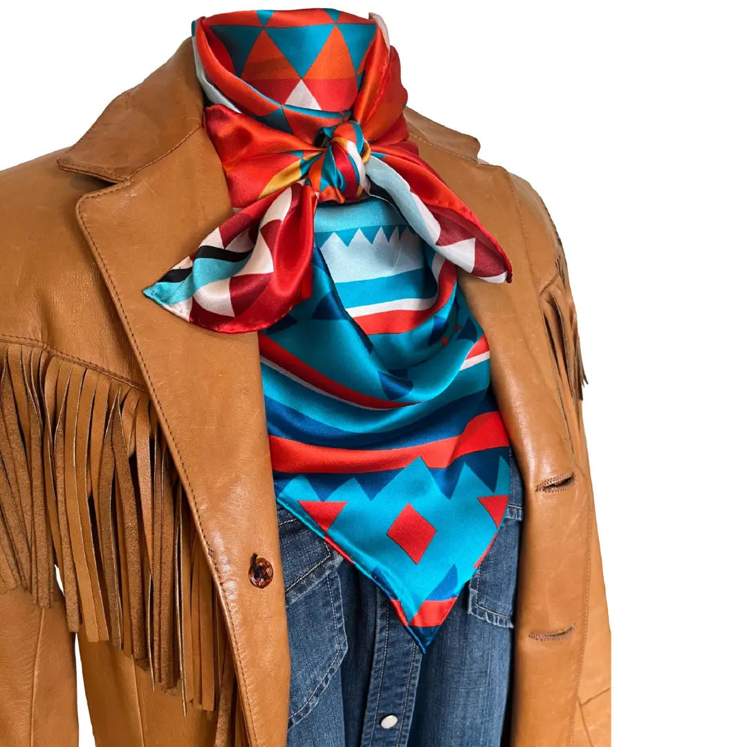 Western Wild Rags(Outrider) Silk Orange Silk Scarf