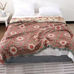 LoomVita Retro Sofa Cover Cotton Reversible Blanket
