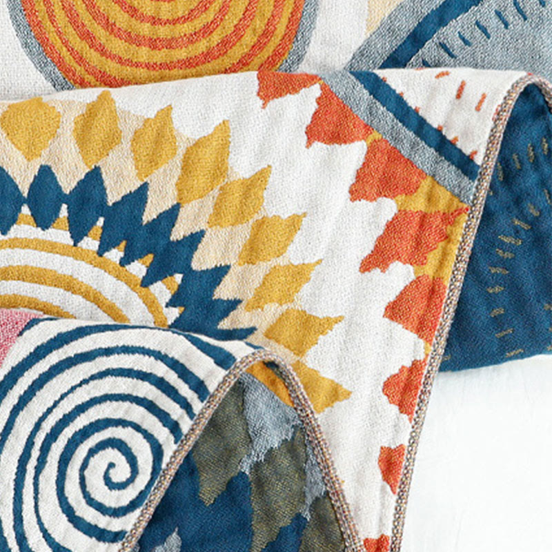 LoomVita Nordic Throw Blanket Reversible Sofa Towel