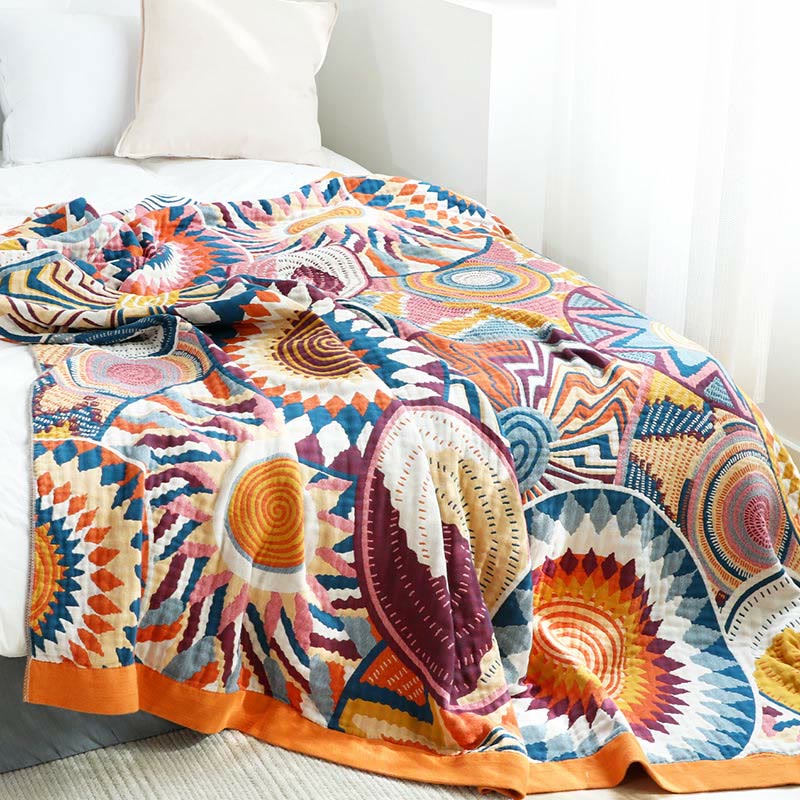 LoomVita Nordic Throw Blanket Reversible Sofa Towel