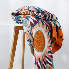 LoomVita Nordic Throw Blanket Reversible Sofa Towel