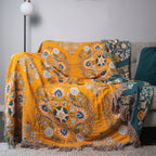 LoomVita Vintage Throw Blanket Flower Sofa Cover