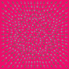 Crosses on Hot Pink Wild Rag Silk Scarf