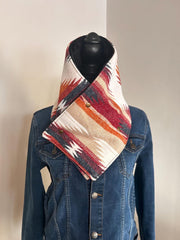 Western Red Aztec Warm Neck Hood