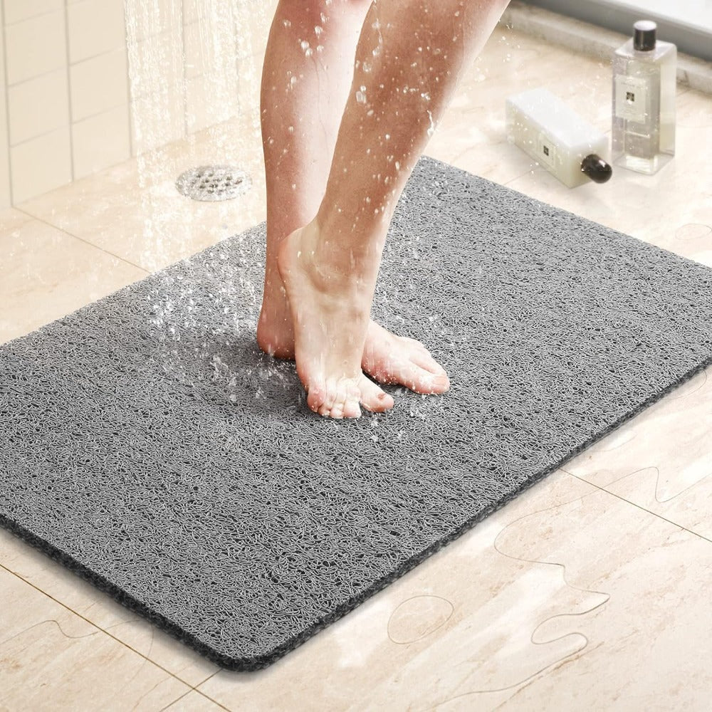 LoomVita Soft Shower Mat with Drainage Design