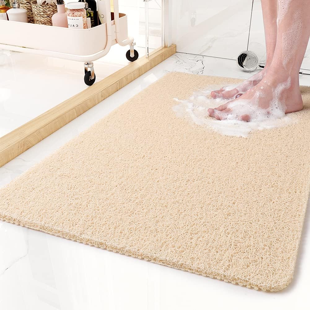 LoomVita Soft Shower Mat with Drainage Design