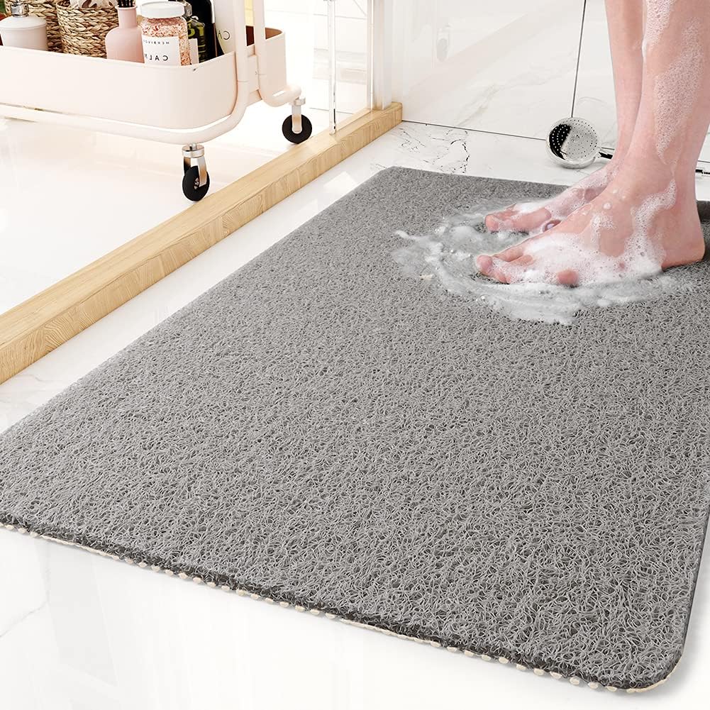 LoomVita Soft Shower Mat with Drainage Design