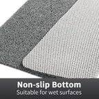 LoomVita Soft Shower Mat with Drainage Design