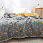 Ginkgo Leaf Cotton Throw Blanket
