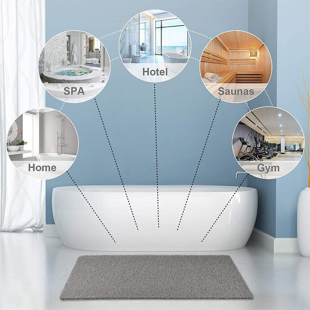 LoomVita Soft Shower Mat with Drainage Design