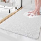 LoomVita Soft Shower Mat with Drainage Design