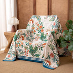 LoomVita Vintage Vine Floral Reversible Cotton Gauze Quilt
