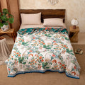 LoomVita Vintage Vine Floral Reversible Cotton Gauze Quilt