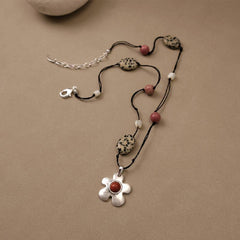Handmade Floral Beaded Pendant Necklace