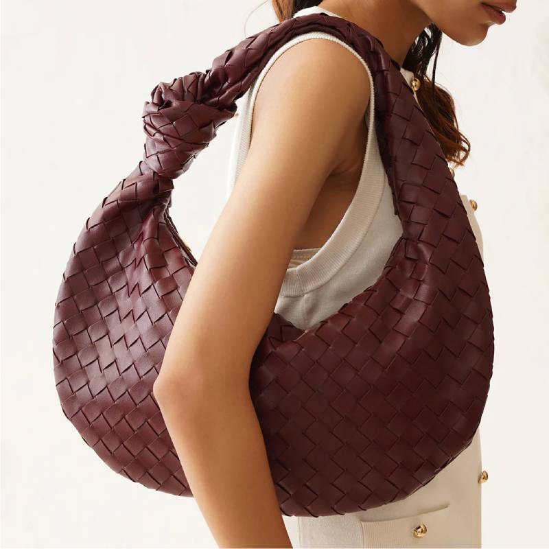Woven PU Knot Bag shoulder bag