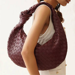 Woven PU Knot Bag shoulder bag