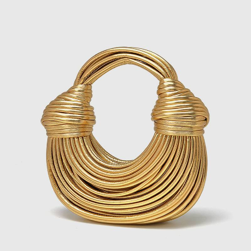 Golden Twisted Hoop Bag Handbag