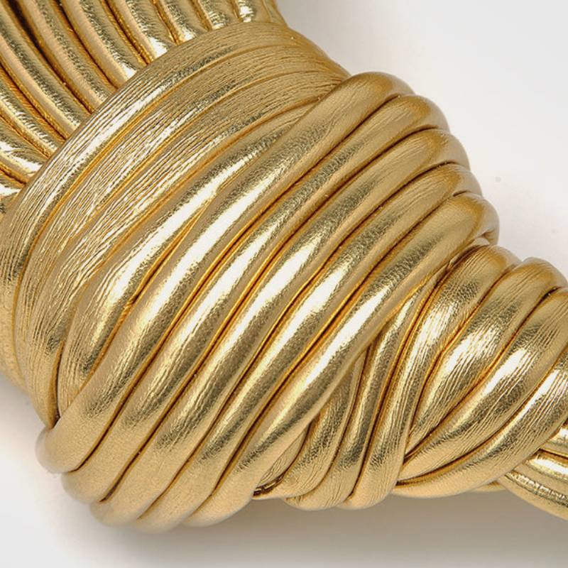 Golden Twisted Hoop Bag Handbag