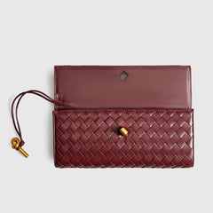 Woven Flap Clutch Gold Shoulder Bag Handbag