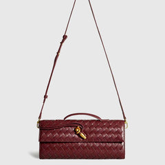 Woven Flap Clutch Green Shoulder Bag Handbag