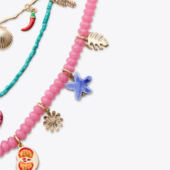 HM Charm Bead Necklace Boho Accessories