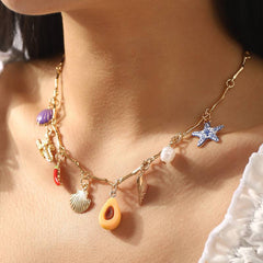 HM Charm Bead Necklace Boho Accessories