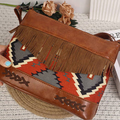 Vintage Boho Tassel Crossbody Bag