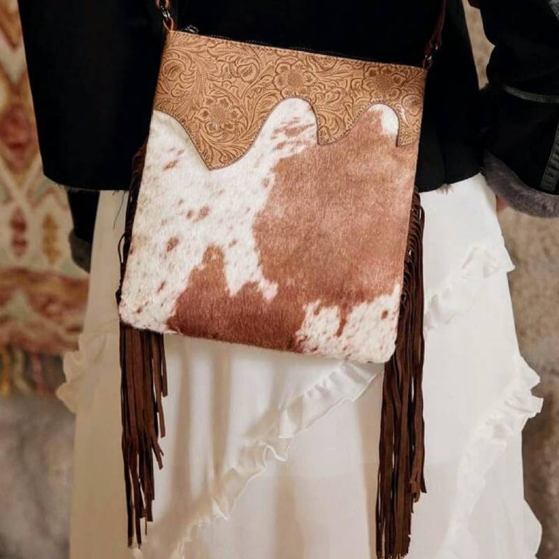 Western Cowboy Boho Textured Crossbody Bag