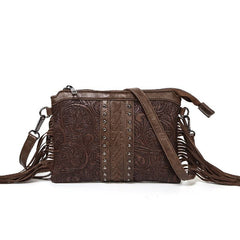 Handmade Western Crossbody Tasseled Shoulder Bag