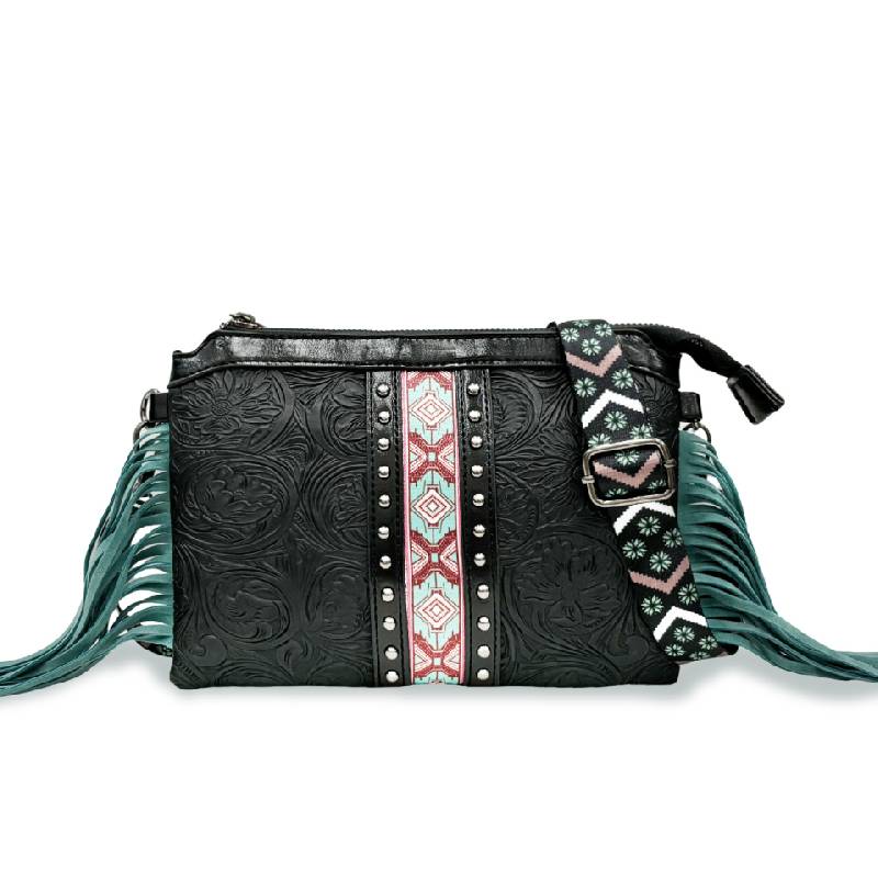 Handmade Western Crossbody Tasseled Shoulder Bag