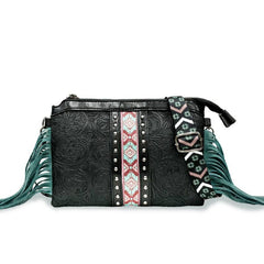 Handmade Western Crossbody Tasseled Shoulder Bag