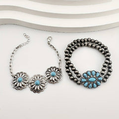 Boho Turquoise Bracelet set