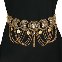 retro metal ethnic style waist chain