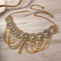 retro metal ethnic style waist chain