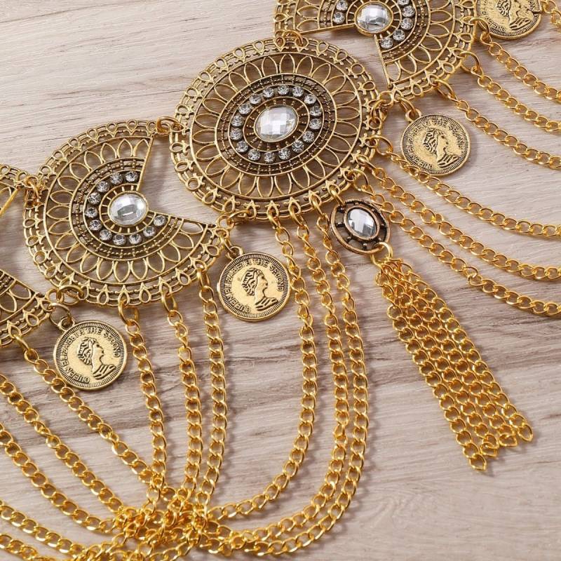 retro metal ethnic style waist chain