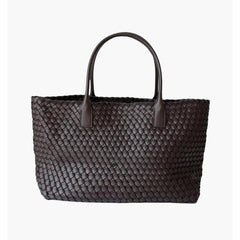 Woven Leather Tote Bag