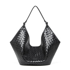 Leather Woven Shoulder Bags Large Tote Bag
