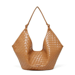 Leather Woven Shoulder Bags Large Tote Bag