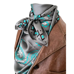 Paisley Wild Rags (Stormy) Gray Silk Scarf