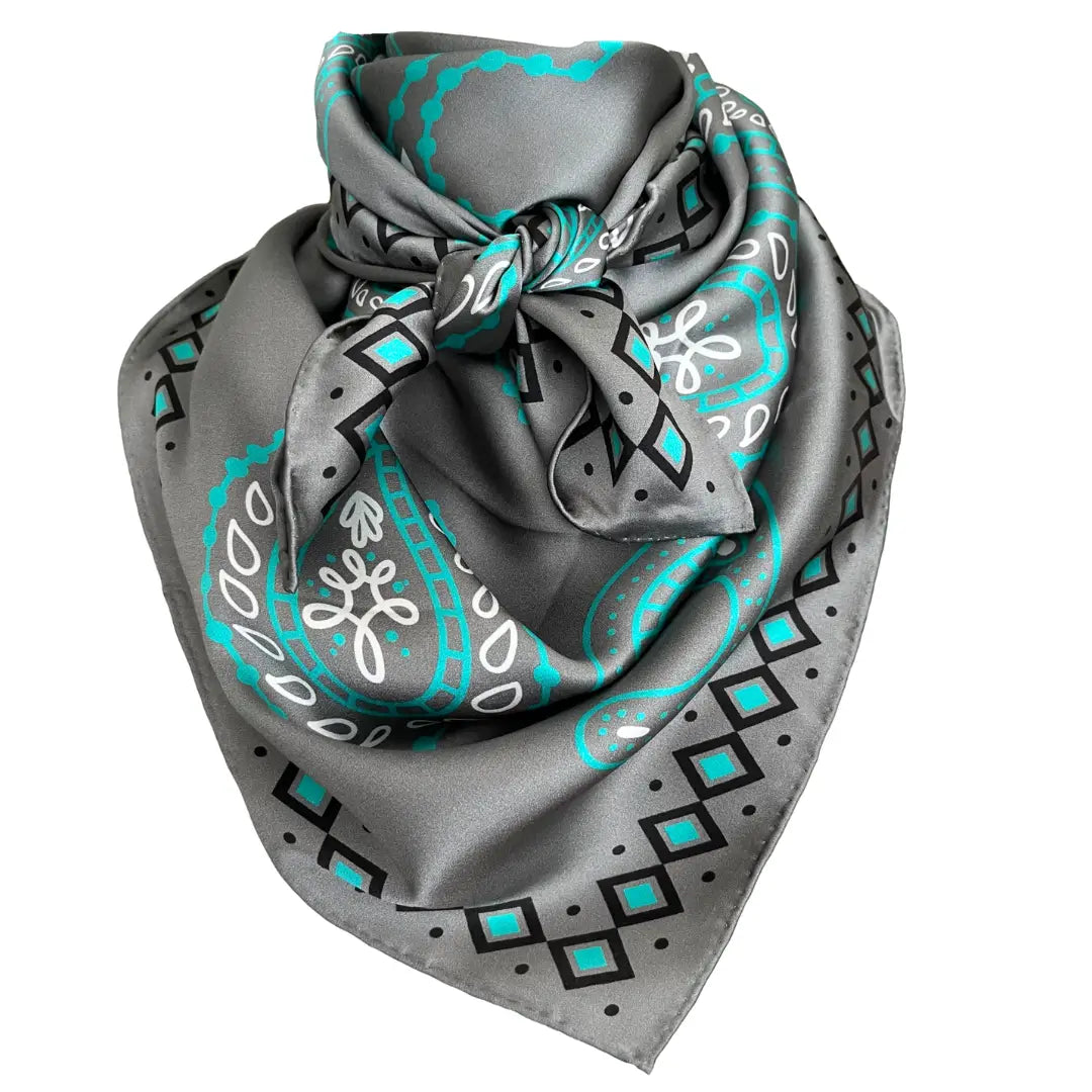 Paisley Wild Rags (Stormy) Gray Silk Scarf