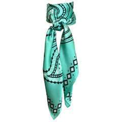 Paisley Wild Rags (Nevada) Light Turquoise Silk Scarf